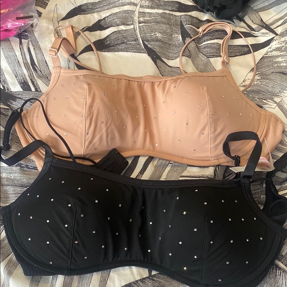 PINK Victoria's Secret Black and Tan Everyday Bras